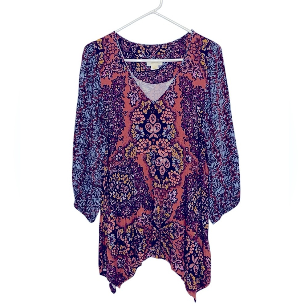 MAEVE by Anthropology , v-neck, 3/4 sleeve , super soft blouse. Size L